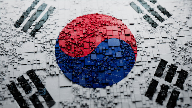 South Korean Flag Tech Wallpaper