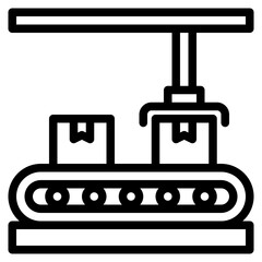 Obraz premium conveyor outline style icon