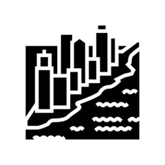 manhattan new york glyph icon vector. manhattan new york sign. isolated contour symbol black illustration