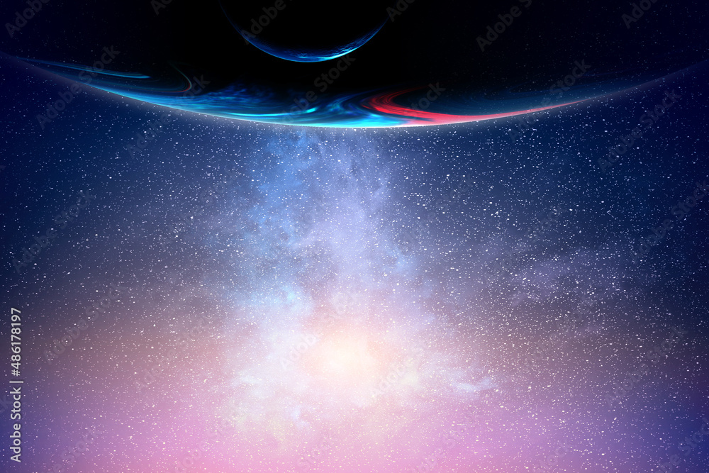 Poster Image of outer space. . Mixed media
