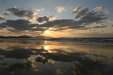 sunset over the sea