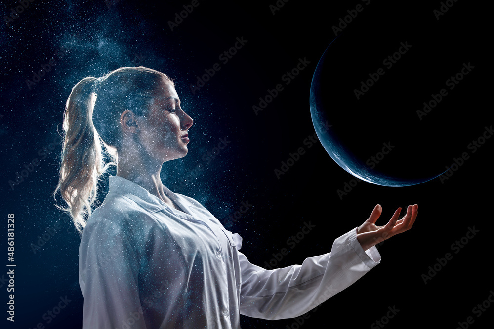 Poster the universe within . mixed media