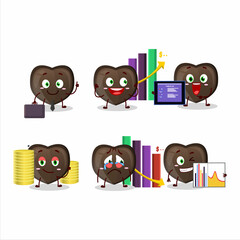 Love chocolate candy character designs as a trader investment mascot