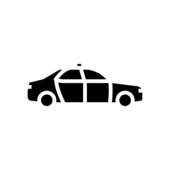 taxi transport glyph icon vector. taxi transport sign. isolated contour symbol black illustration