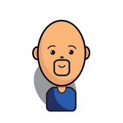Fototapeta premium the character of a father with a bald head