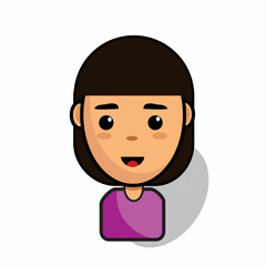 cute girl character with slightly short hair, i like