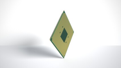 Image of cpu processor chip on a white background. Equipment and computer hardware. Central...