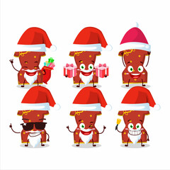 Santa Claus emoticons with red clothing of chinese woman cartoon character