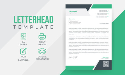 A4 paper healthcare medical letterhead design or doctor  clinic abstract leaflet design template