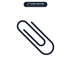 paper clip icon symbol template for graphic and web design collection logo vector illustration