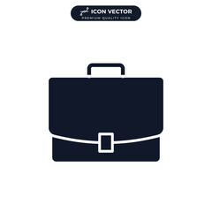 briefcase icon symbol template for graphic and web design collection logo vector illustration