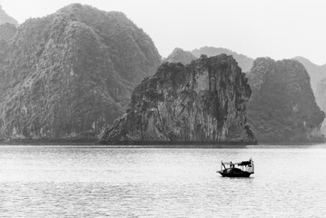 Fishing boat in Ha Long Bay, Vietnam