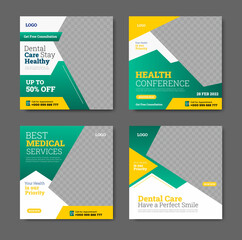 Dentist and health care social media post