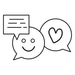 Cartoon banner. Social media. cartoon message in modern style on white background. Vector illustration. stock image. 