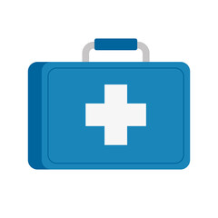 blue first aid kit