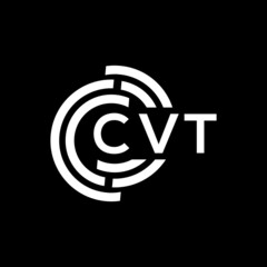 CVT letter logo design on black background. CVT creative initials letter logo concept. CVT letter design.