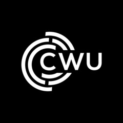 CWU letter logo design on black background. CWU creative initials letter logo concept. CWU letter design.