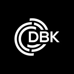 DBK letter logo design on black background. DBK creative initials letter logo concept. DBK letter design.