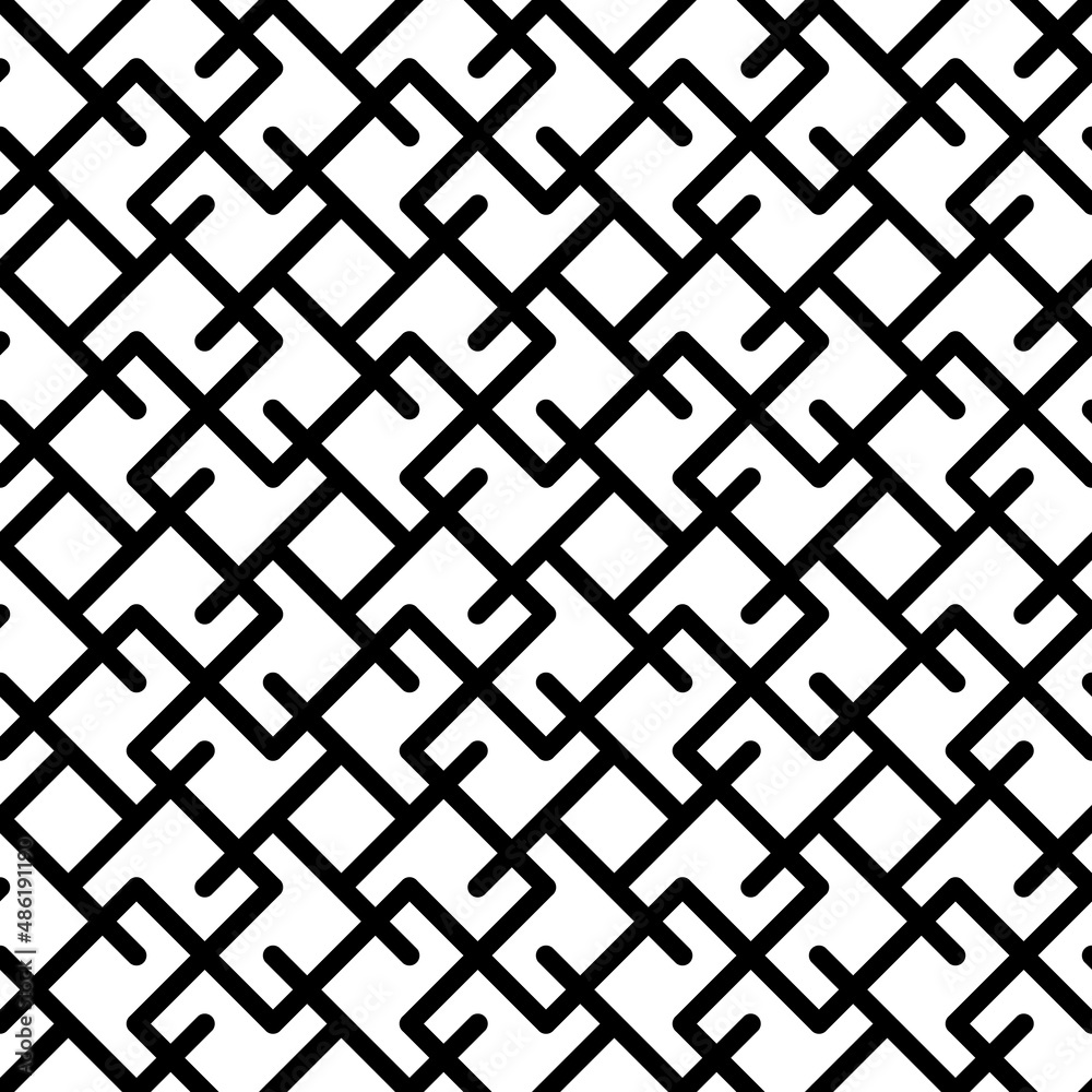 Aufkleber abstract black texture pattern. vector seamless design on white canvas.