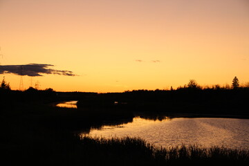 Sunset Over The Wetlands