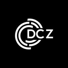 Fototapeta premium DCZ letter logo design on black background. DCZ creative initials letter logo concept. DCZ letter design.