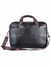 black leather briefcase