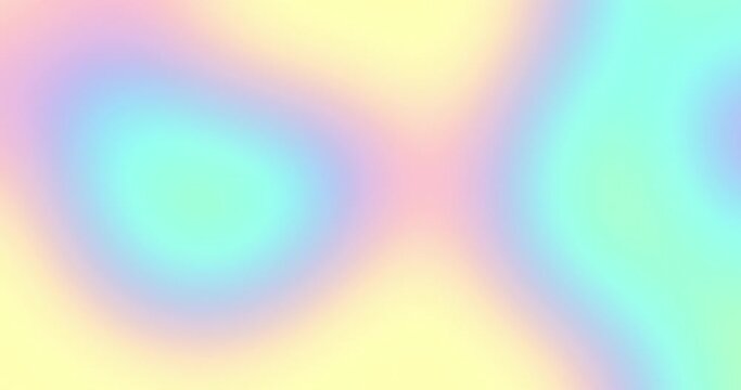 Iridescent neon animated background. Soft shimmery gradient of holographic rainbow colour. Lightweight across prism and smoke. 4K footage