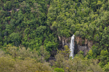 Fitzroy Falls at the Yarrunga Valley lookout point in NSW, Australia