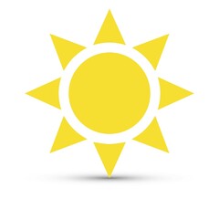 Sun vector on white background