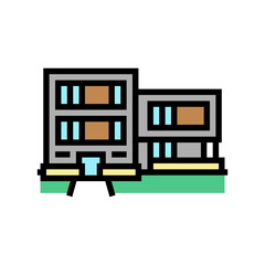 contemporary house color icon vector. contemporary house sign. isolated symbol illustration