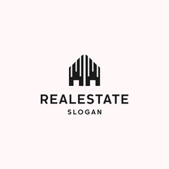 Real estate logo icon flat design template