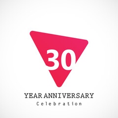 30 Year Anniversary Logo Vector Template Design Illustration elegant
