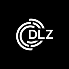 DLZ letter logo design on black background. DLZ creative initials letter logo concept. DLZ letter design.