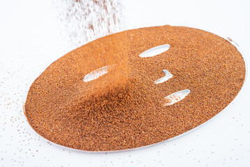 Raw material of natural seaweed mask particles