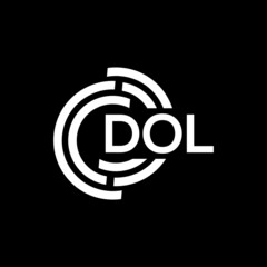 DOL letter logo design on black background. DOL creative initials letter logo concept. DOL letter design. © Faisal