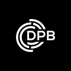 DPB letter logo design on black background. DPB creative initials letter logo concept. DPB letter design.