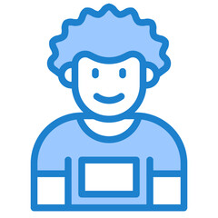 Obraz na płótnie Canvas boy avatar blue style icon