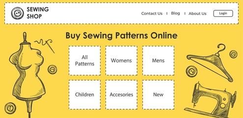 Buy sewing patterns online, tailoring shop store