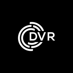 DVR letter logo design on black background. DVR creative initials letter logo concept. DVR letter design.