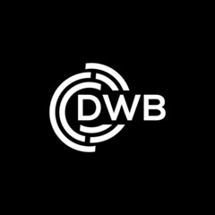 DWB letter logo design on black background. DWB creative initials letter logo concept. DWB letter design.