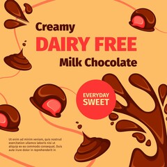 Creamy dairy free milk chocolate sweet dessert