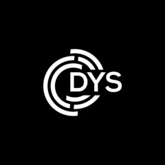 DYS letter logo design on black background. DYS creative initials letter logo concept. DYS letter design.