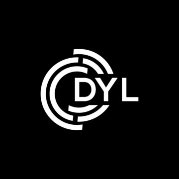 DYL letter logo design on black background. DYL creative initials letter logo concept. DYL letter design.