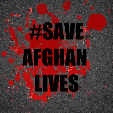 Save Afghan lives. Afghanistan people are suffering from war. They have no food and water.