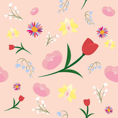 Floral pattern which includes various flowers