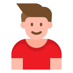 Obraz premium boy avatar flat style icon