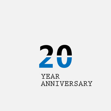 20 Year Anniversary Logo Vector Template Design Illustration elegant