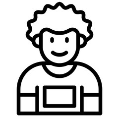 boy avatar outline style icon