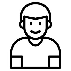 boy avatar outline style icon