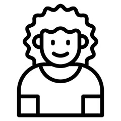 boy avatar outline style icon